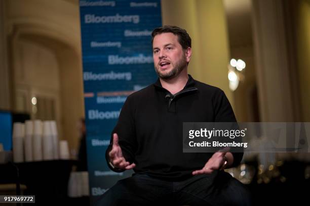 Bill Ready, executive vice president and chief operating officer of PayPal Holdings Inc., speaks during a Bloomberg Television interview at the...