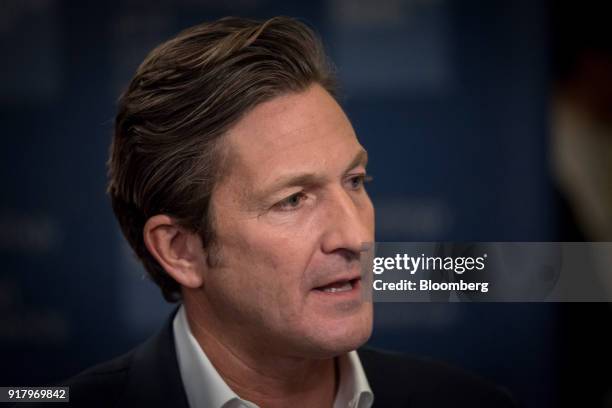 Gregg Lemkau, co-head of investment banking for Goldman Sachs & Co., speaks during a Bloomberg Television interview at the Goldman Sachs Technology...