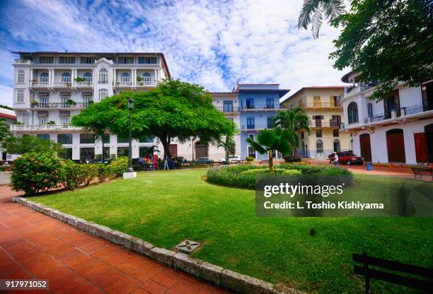 casco viejo in panama city, panama - casco viejo stock-fotos und bilder
