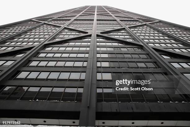 The John Hancock Center, one of Chicago's most famous skyscrapers, is changing its name on February 13, 2018 in Chicago, Illinois. John Hancock...