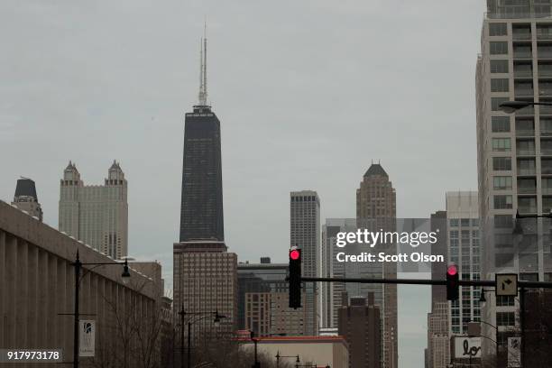 The John Hancock Center , one of Chicago's most famous skyscrapers, is changing its name on February 13, 2018 in Chicago, Illinois. John Hancock...