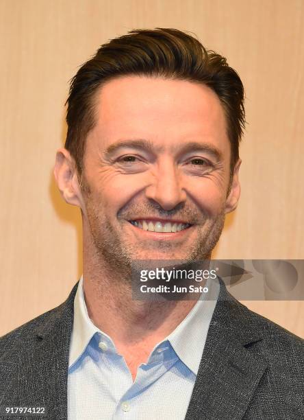 Hugh Jackman attends the photocall for 'The Greatest Showman' at Midtown Hall on February 14, 2018 in Tokyo, Japan.