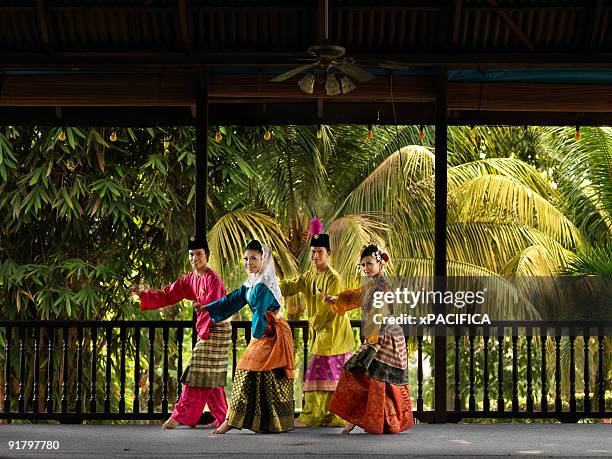 a malaysian dance troupe. - malaysia fotografías e imágenes de stock