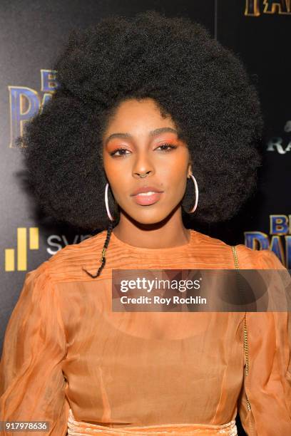 Jessica Williams attends the screening of Marvel Studios' "Black Panther" hosted by The Cinema Society on February 13, 2018 in New York City.