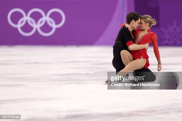 Kirsten Moore-Towers and Michael Marinaro of Canada compete during the Pair Skating Short Program on day five of the PyeongChang 2018 Winter Olympics...