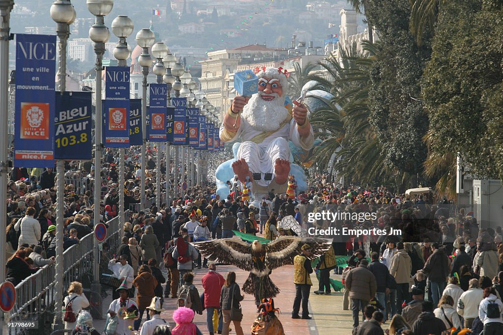 Traditional parade float in Cote d'Azur, France