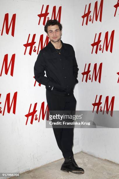 Samuel Schneider, wearing H&M during the Inter/VIEW X H&M Party on February 13, 2018 in Berlin, Germany.