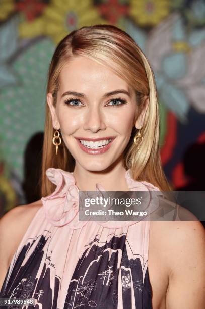 Actor Olympiah Jordan attends the Vivienne Tam front row during New York Fashion Week: The Shows at Gallery I at Spring Studios on February 13, 2018...