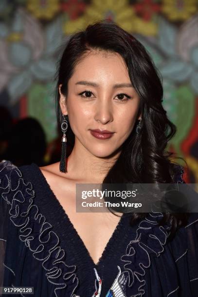 Jane Wu attends the Vivienne Tam front row during New York Fashion Week: The Shows at Gallery I at Spring Studios on February 13, 2018 in New York...