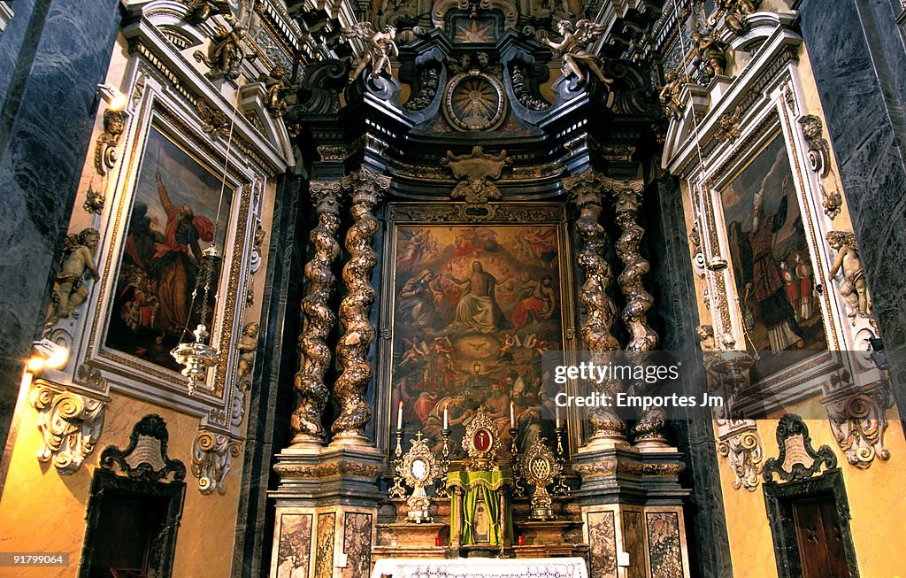 Ornate church interior, Nice, France
