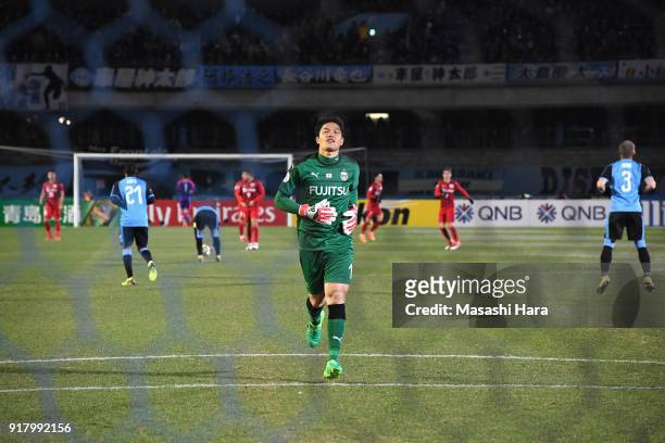 Jung Sung-ryong of Kawasaki Frontale is seen during the AFC Champions League Group F match between Kawasaki Frontale and Shanghai SIPG at Todoroki...