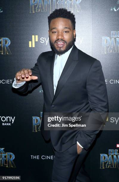 Director Ryan Coogler attends the screening of Marvel Studios' "Black Panther" hosted by The Cinema Society with Ravage Wines and Synchrony at Museum...