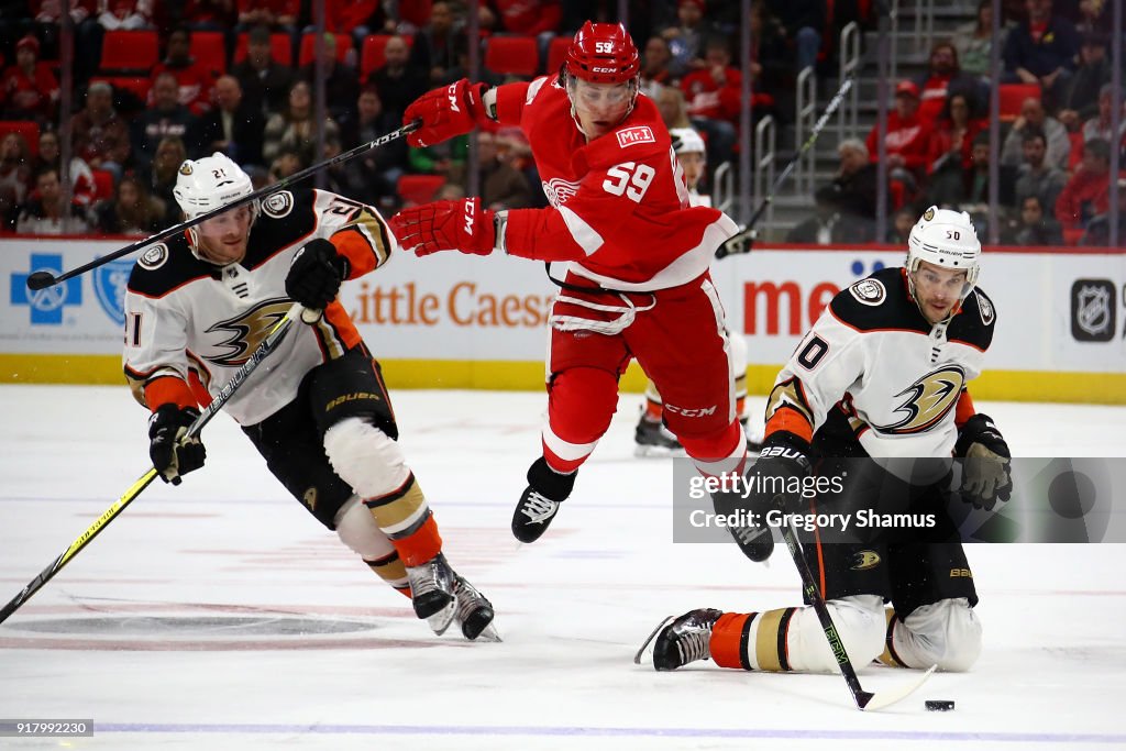 Anaheim Ducks v Detroit Red Wings