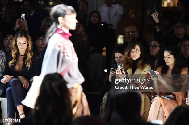 Kelly Killoren Bensimon, Carol Alt, and Lele Loren attend the Vivienne Tam front row during New York Fashion Week: The Shows at Gallery I at Spring...