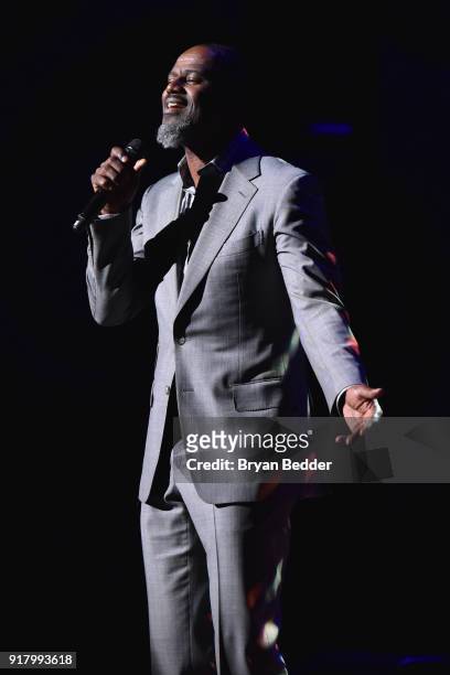 Brian McKnight performs onstage the Winter Gala at Lincoln Center at Alice Tully Hall on February 13, 2018 in New York City.