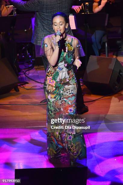 Rachel Brown performs onstage at the Winter Gala at Lincoln Center at Alice Tully Hall on February 13, 2018 in New York City.