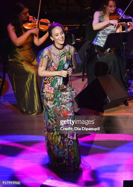 Rachel Brown performs onstage at the Winter Gala at Lincoln Center at Alice Tully Hall on February 13, 2018 in New York City.