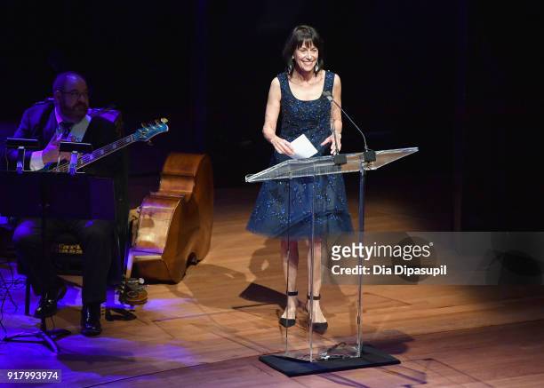 Lincoln Center Chair Katherine Farley speaks onstage at the Winter Gala at Lincoln Center at Alice Tully Hall on February 13, 2018 in New York City.
