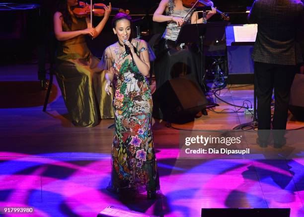 Rachel Brown performs onstage at the Winter Gala at Lincoln Center at Alice Tully Hall on February 13, 2018 in New York City.