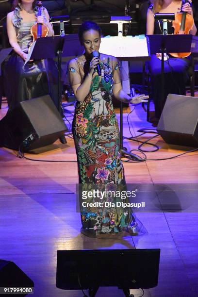 Rachel Brown performs onstage at the Winter Gala at Lincoln Center at Alice Tully Hall on February 13, 2018 in New York City.