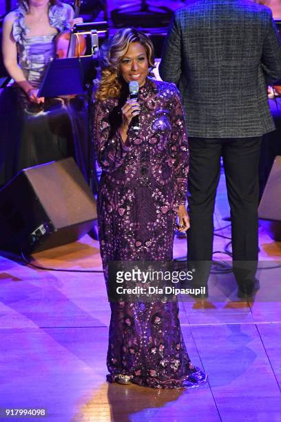 Jennifer Holliday performs onstage the Winter Gala at Lincoln Center at Alice Tully Hall on February 13, 2018 in New York City.