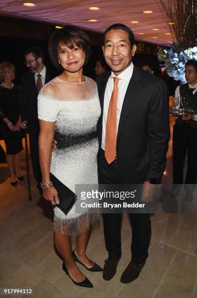 Edith Cooper and Robert Taylor attend the Winter Gala at Lincoln Center at Alice Tully Hall on February 13, 2018 in New York City.