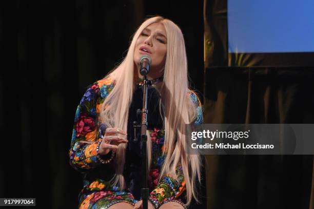 Musician Kesha performs onstage at the Country Music Hall of Fame and Museum's 'All for the Hall' Benefit on February 12, 2018 in New York City.
