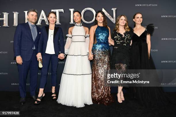 Oscar Isaac, Tuva Novotny, Tessa Thompson, Gina Rodriguez, Jennifer Jason Leigh, and Natalie Portman attend the premiere of Paramount Pictures'...