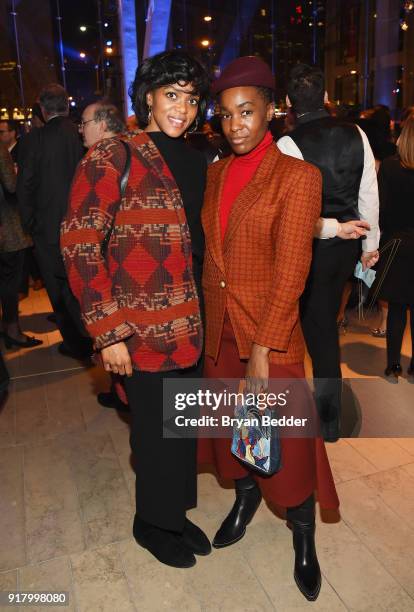 Tiffany Harrison and Erykah Acheve attends the Winter Gala at Lincoln Center at Alice Tully Hall on February 13, 2018 in New York City.