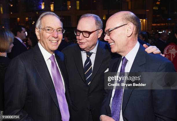 Roy Furman, Tom Lee and guest attend the Winter Gala at Lincoln Center at Alice Tully Hall on February 13, 2018 in New York City.