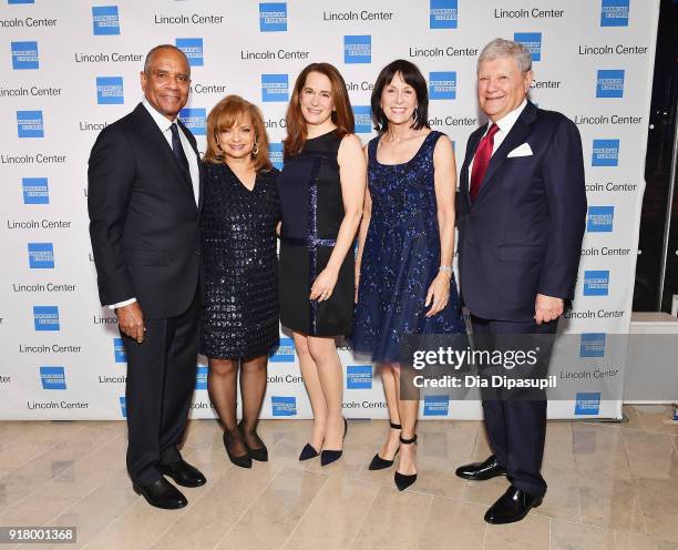 Kenneth I. Chenault, Kathryn Chenault, Debora Spar, Katherine Farley and Jerry Speyer attends the Winter Gala at Lincoln Center at Alice Tully Hall...