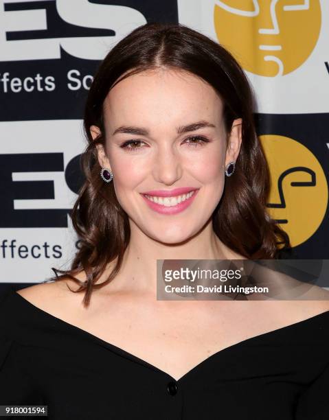 Actress Elizabeth Henstridge attends the 16th Annual VES Awards at The Beverly Hilton Hotel on February 13, 2018 in Beverly Hills, California.