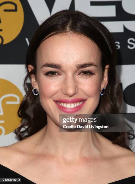 Actress Elizabeth Henstridge attends the 16th Annual VES Awards at The Beverly Hilton Hotel on February 13, 2018 in Beverly Hills, California.