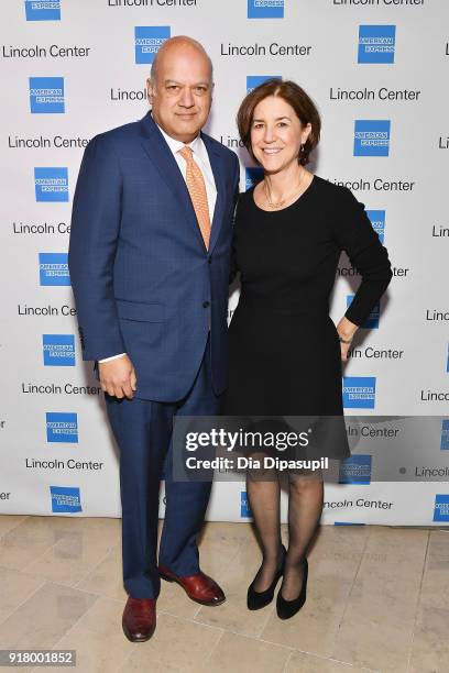 Vijay D'Silva and Mary Lou D'Silva attend the Winter Gala at Lincoln Center at Alice Tully Hall on February 13, 2018 in New York City.