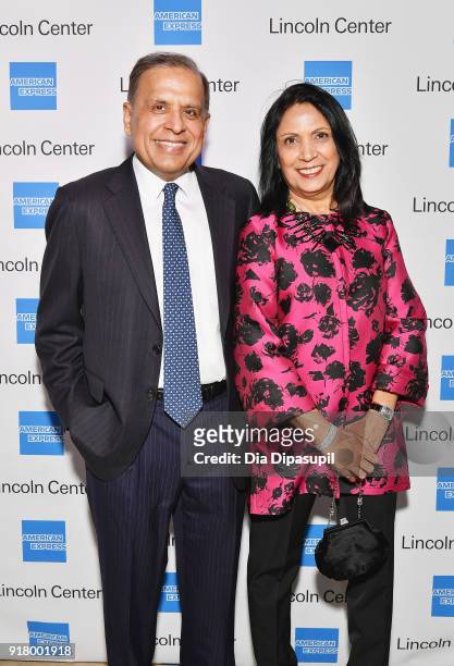 Ash Gupta and Anita Gupta attend the Winter Gala at Lincoln Center at Alice Tully Hall on February 13, 2018 in New York City.