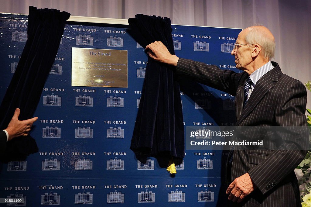 A Plaque Is Unveiled On The 25th Anniversary Of The Brighton Bomb