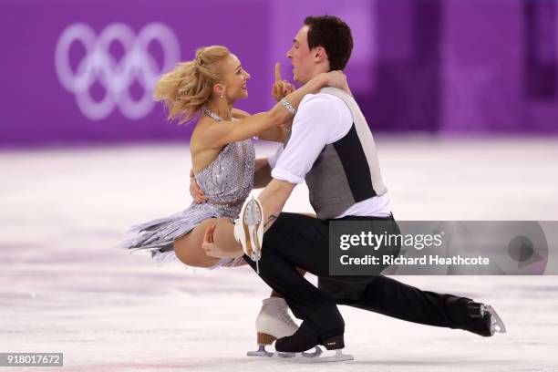 Aljona Savchenko and Bruno Massot of Germany compete during the Pair Skating Short Program on day five of the PyeongChang 2018 Winter Olympics at...