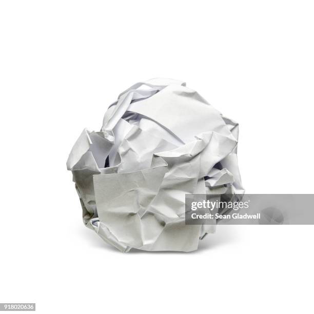 screwed up paper - carta increspata foto e immagini stock