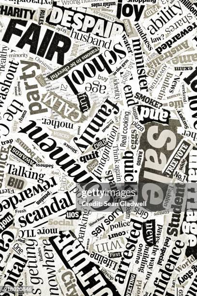 tabloid newspaper headlines - ripped newspaper headline stock pictures, royalty-free photos & images