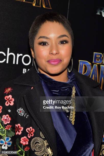 Alicia Quarles attends the screening of Marvel Studios' "Black Panther" hosted by The Cinema Society on February 13, 2018 in New York City.