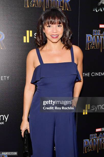 Producer Gloria Reuben attends the screening of Marvel Studios' "Black Panther" hosted by The Cinema Society on February 13, 2018 in New York City.