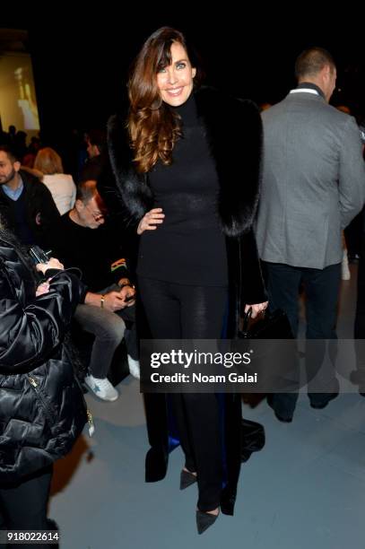 Model Carol Alt attends the Zang Toi front row during New York Fashion Week: The Shows at Pier 59 on February 13, 2018 in New York City.