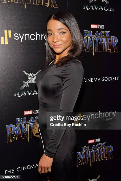 Genevieve Jones attends the screening of Marvel Studios' "Black Panther" hosted by The Cinema Society on February 13, 2018 in New York City.