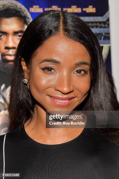 Genevieve Jones attends the screening of Marvel Studios' "Black Panther" hosted by The Cinema Society on February 13, 2018 in New York City.