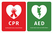 CPR and AED symbols