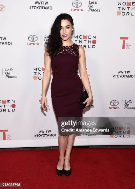 Actress Jade Tailor arrives at the 2018 Women In The World Los Angeles Salon at NeueHouse Hollywood on February 13, 2018 in Los Angeles, California.