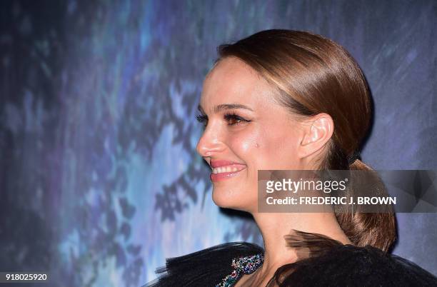 Actress Natalie Portman arrives for the premiere of "Annihilation" in Los Angeles on February 13, 2018. / AFP PHOTO / Frederic J. BROWN