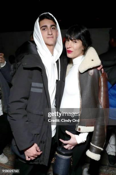 Guests attend the Heron Preston + Tequila Avion Dance Party in Celebration Of Heron Preston "Public Figure" at Public Arts on February 13, 2018 in...