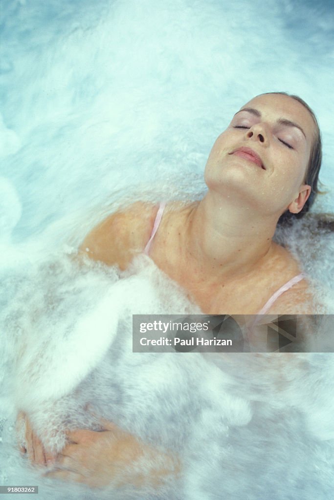 Woman in therapy pool