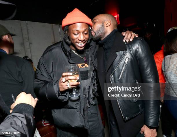 Recording artist Joey Badass attends the Heron Preston + Tequila Avion Dance Party in Celebration Of Heron Preston "Public Figure" at Public Arts on...